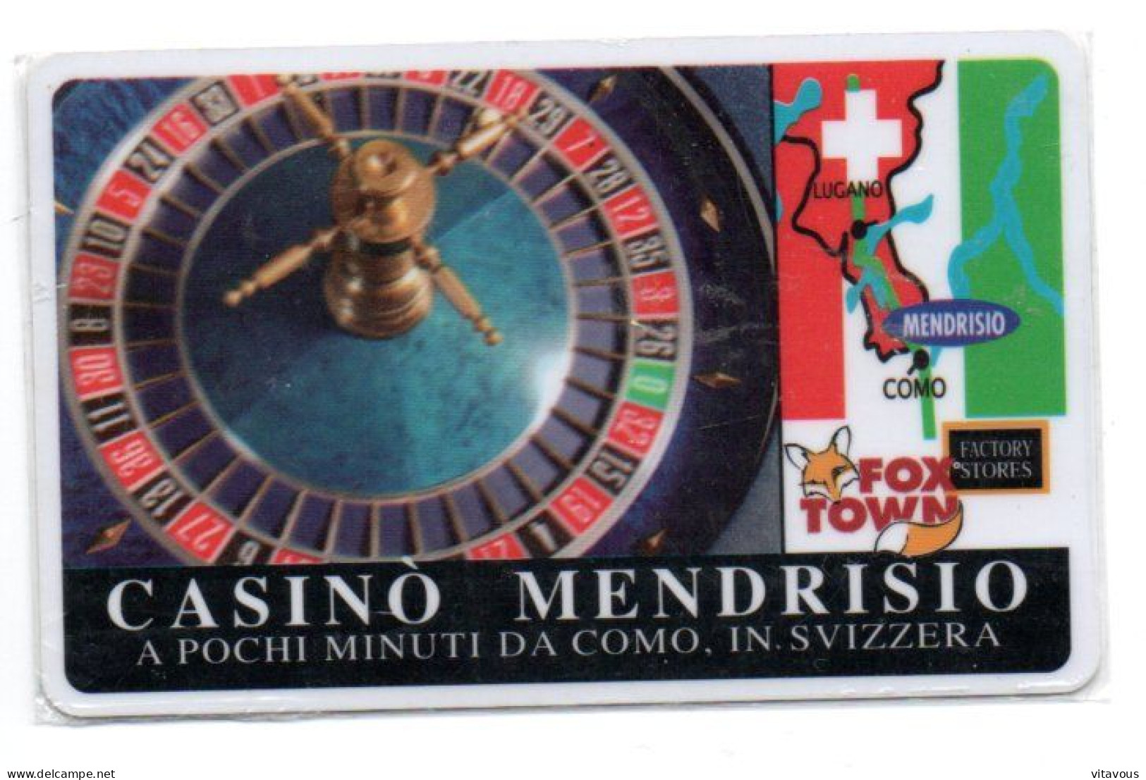 CASINO De MENDRISIO Télécarte Italie  PhoneCard (D 1048) - Cartes De Casino