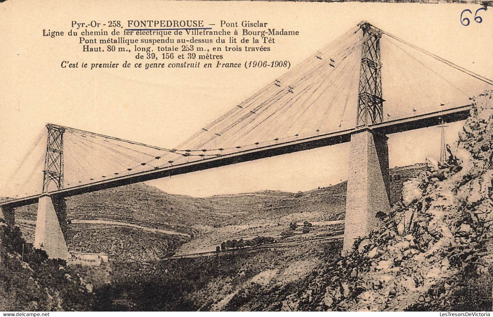 FRANCE - Fontpedrouse - Vue Générale Le Pont Gisclar - La Ligne Du Chemin De Fer - Carte Postale Ancienne - Prades