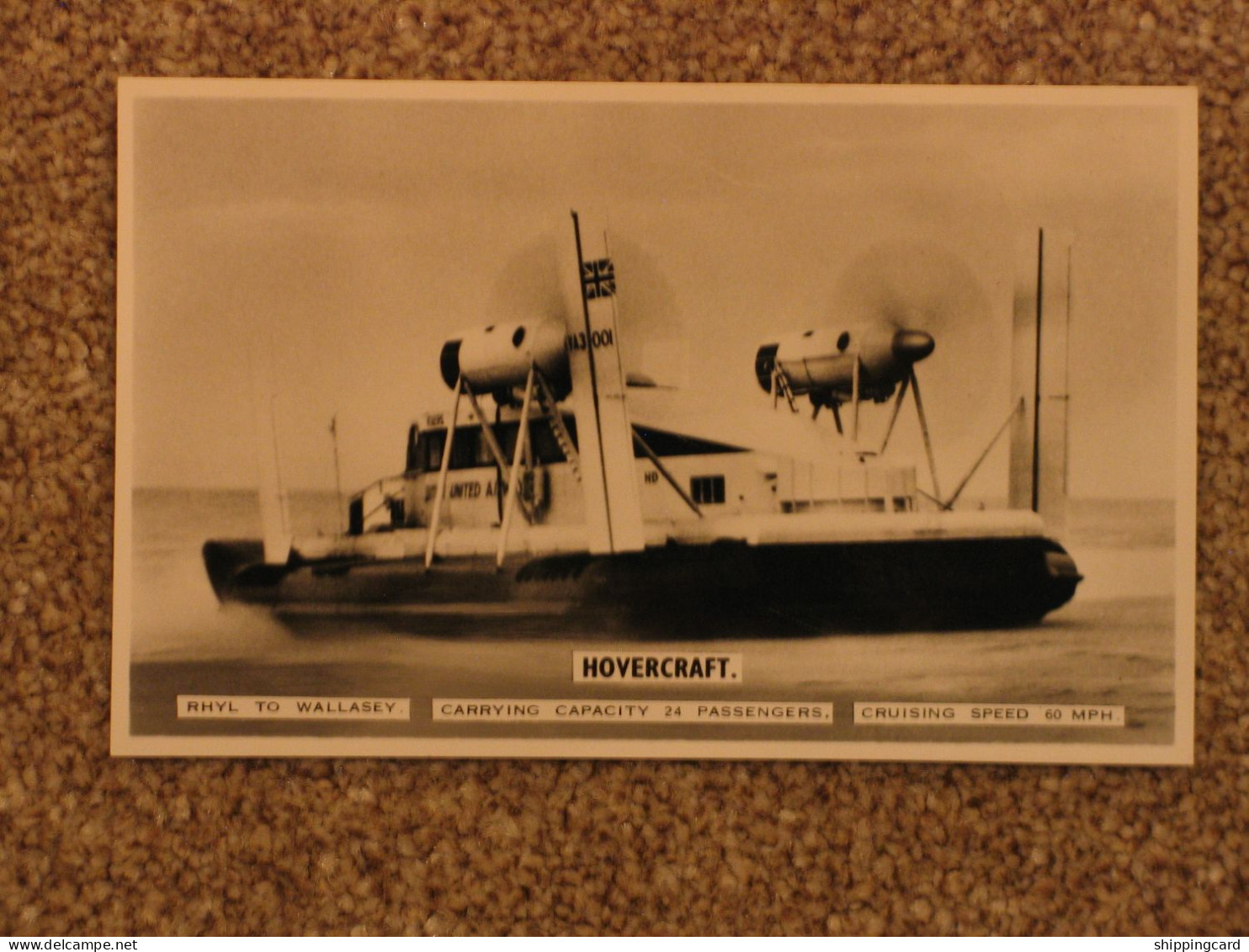 VICKERS VA3 HOVERCRAFT RHYL-WALLASEY RP - Hovercrafts