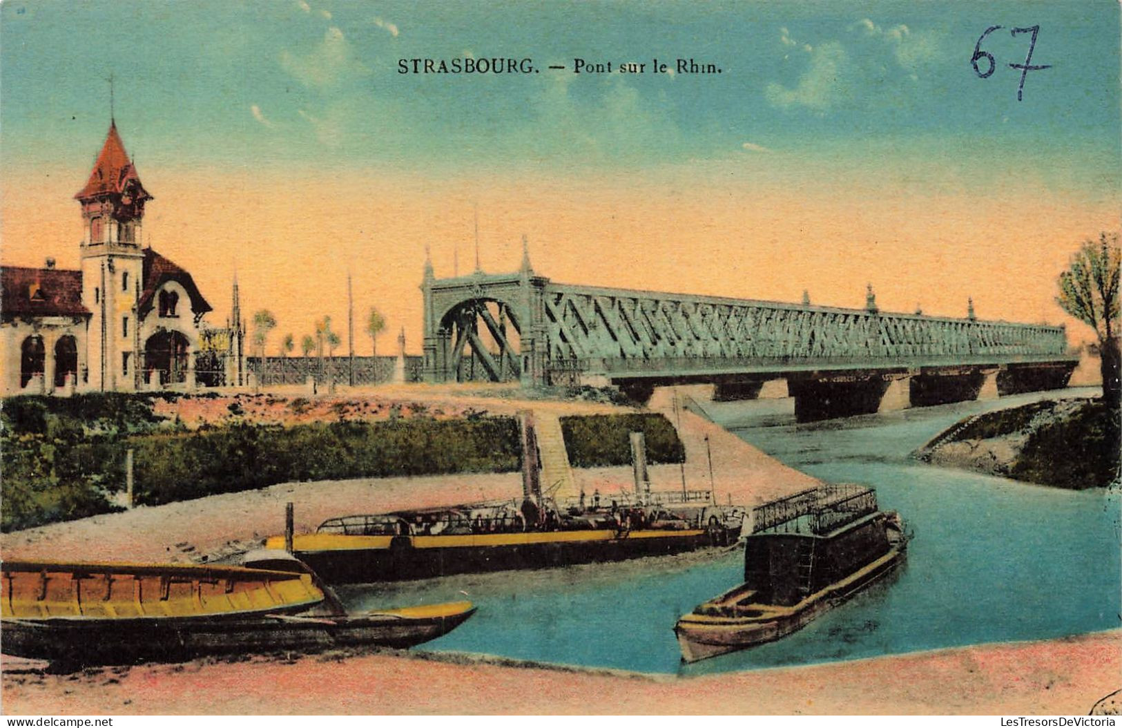 FRANCE - Strasbourg - Vue Générale Du Pont Sur Le Rhin -  Carte Postale Ancienne - Strasbourg