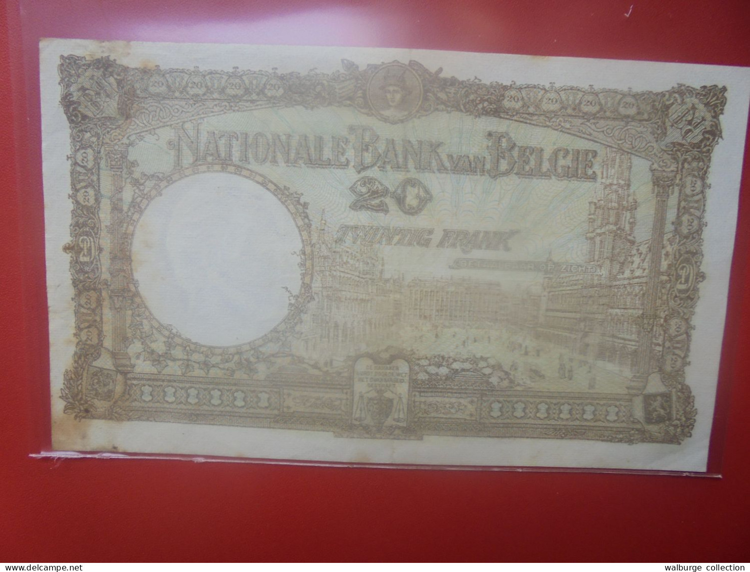 BELGIQUE 20 Francs 1924 ASSEZ RARE ! Circuler (B.33) - 20 Francos