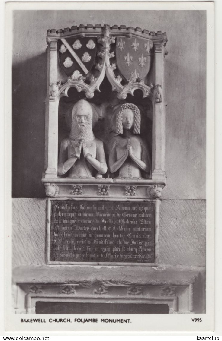 Bakewell Church. Foljambe Monument.  - (England, U.K.) - Derbyshire