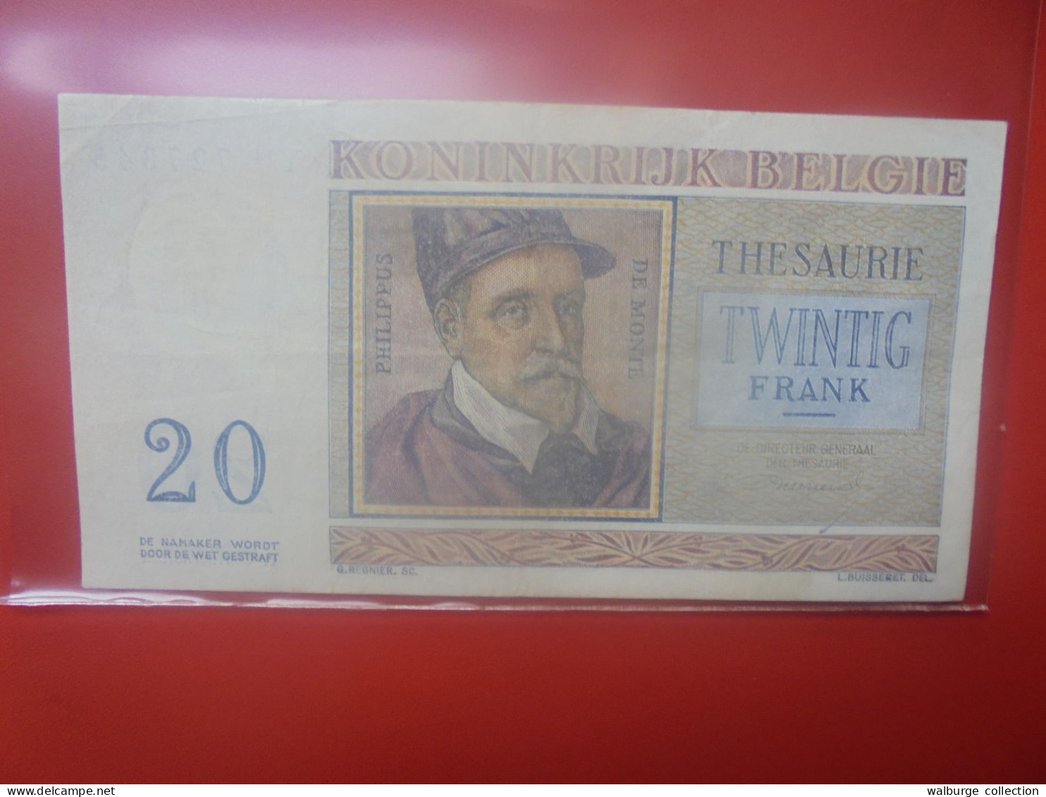 BELGIQUE 20 Francs 1956 Circuler (B.33) - 20 Franchi