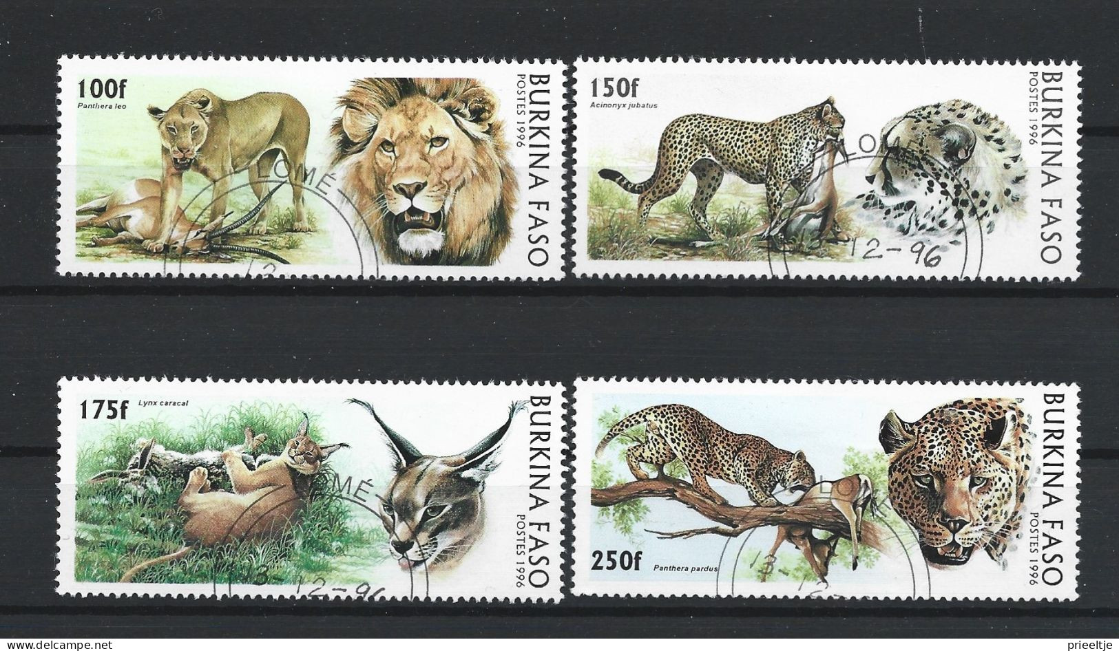 Burkina Faso 1996 Big Cats Y.T. 999/1002 (0) - Burkina Faso (1984-...)