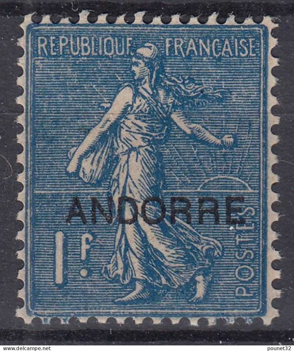 TIMBRE ANDORRE SEMEUSE LIGNEE N° 18 NEUF * GOMME LEGERE TRACE DE CHARNIERE - Unused Stamps