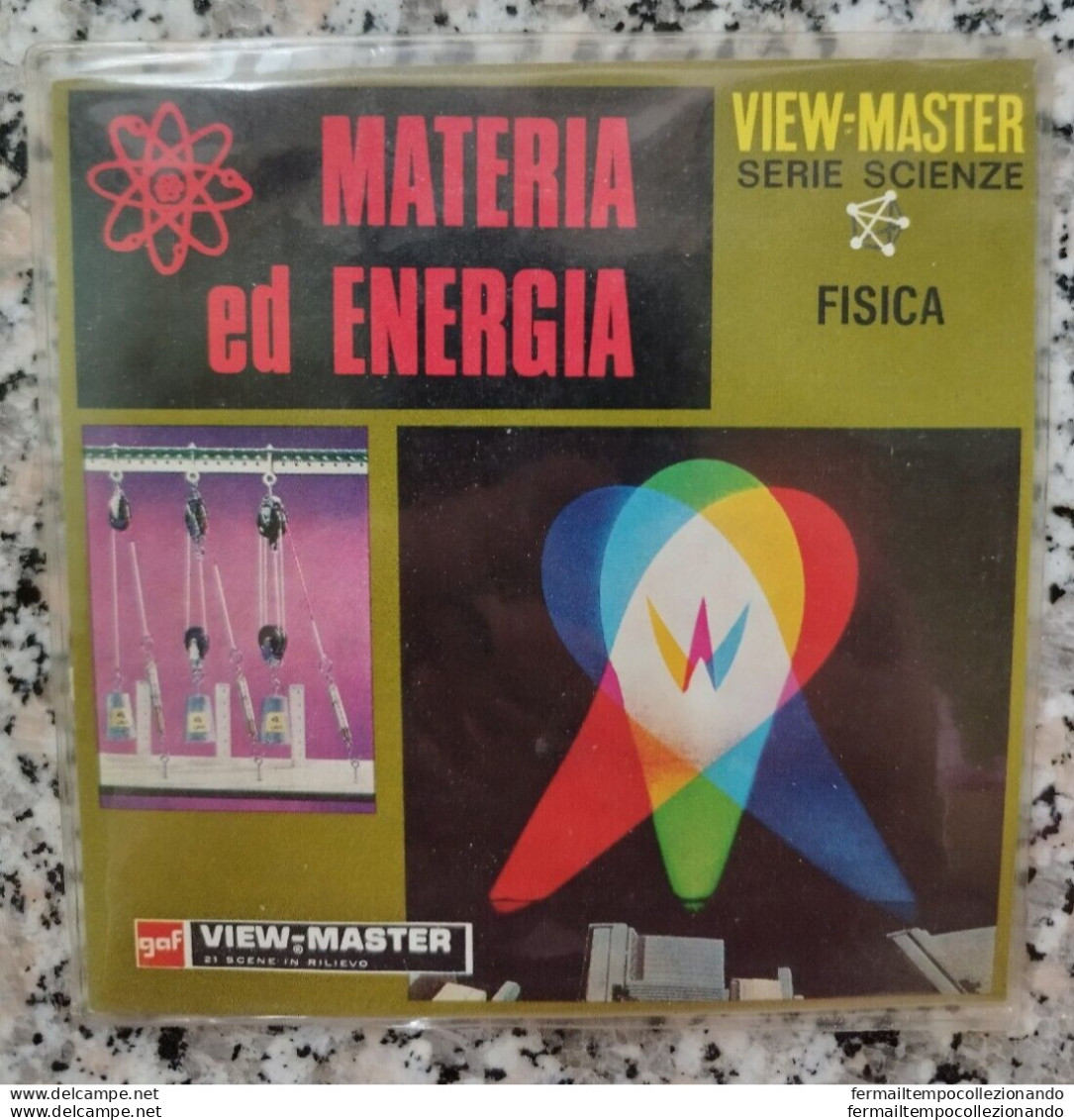 Bp74  View Master   Materia Ed Energia 21 Immagini Stereoscopiche Vintage - Stereoscopes - Side-by-side Viewers