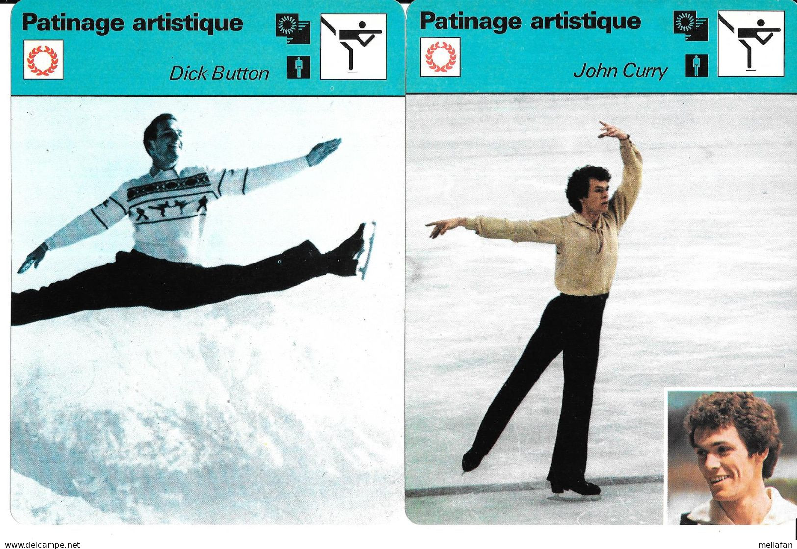 GF2094 - FICHES - PATINAGE ARTISTIQUE - JAN HOFFMANN - JOHN CURRY - WOLFGANG SCHWARZ - DICK BUTTON - VLADIMIR KOVALEV - Kunstschaatsen