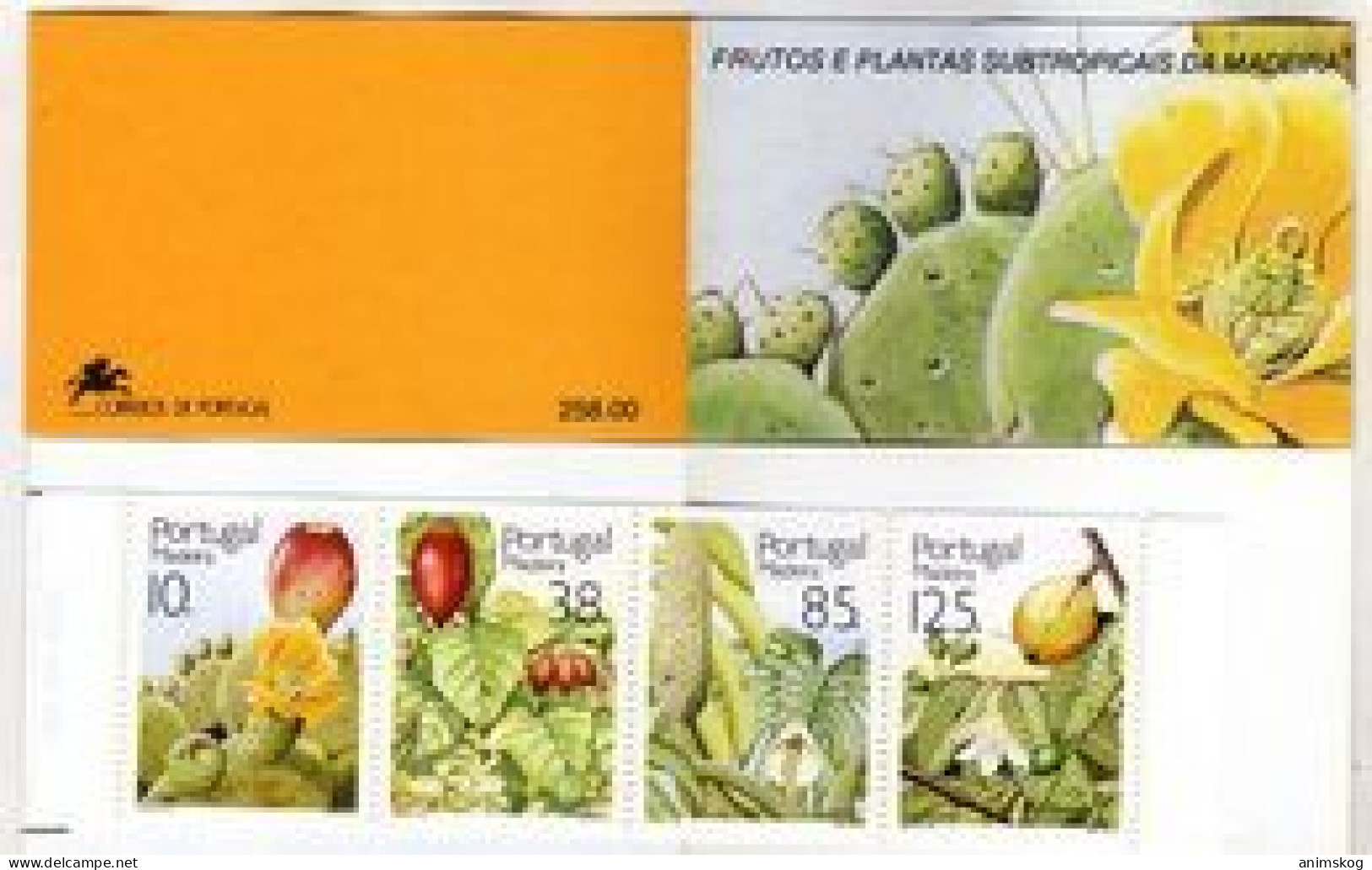 Portugal-Madeira 1992**, MH Subtrop. Früchte+Pflanzen, Kaktus Opuntia /Portugal-Madeira 1992, MNH, Booklet Fruits+Plants - Cactus