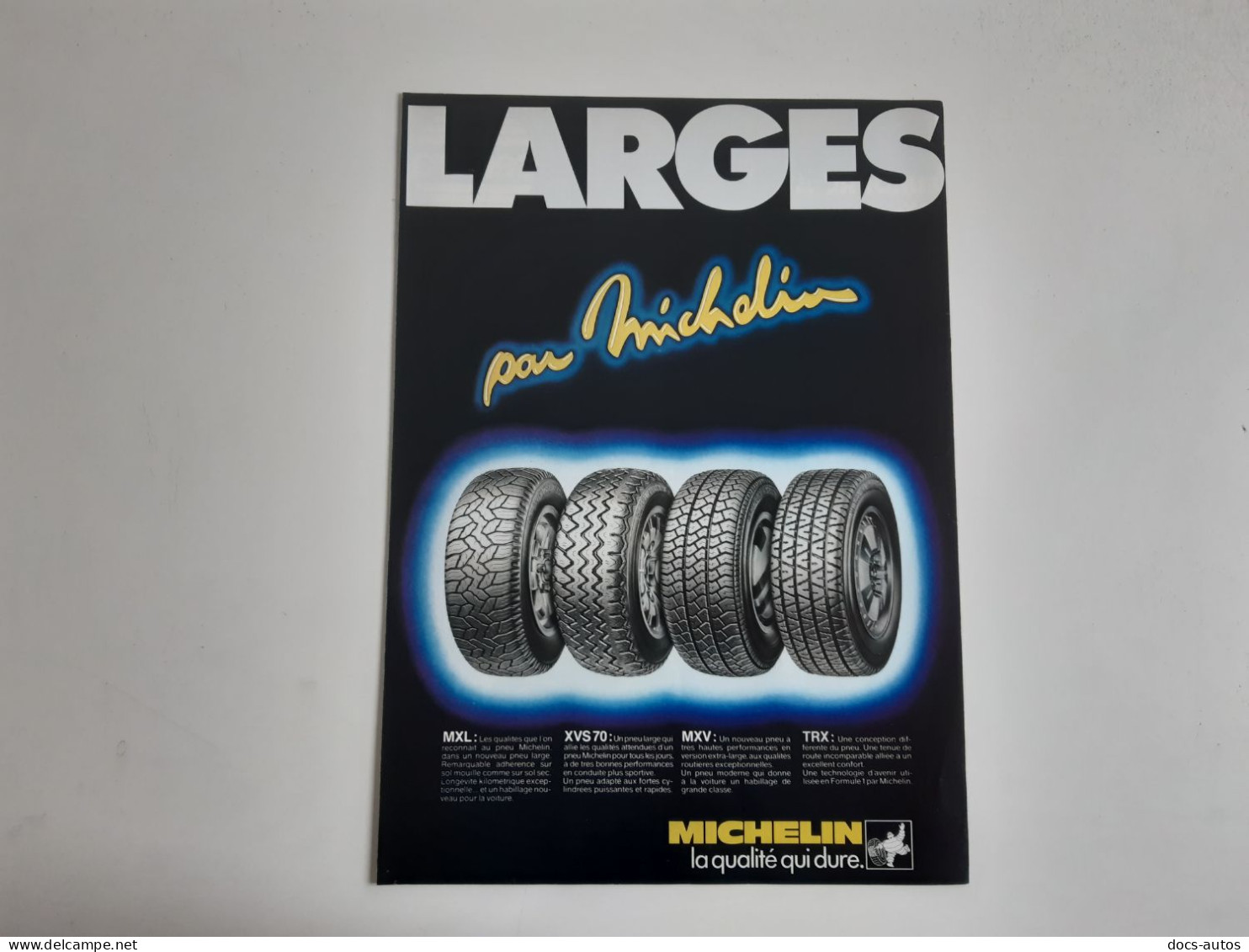 Pneus Michelin Larges - Publicité De Presse Automobile - Otros & Sin Clasificación