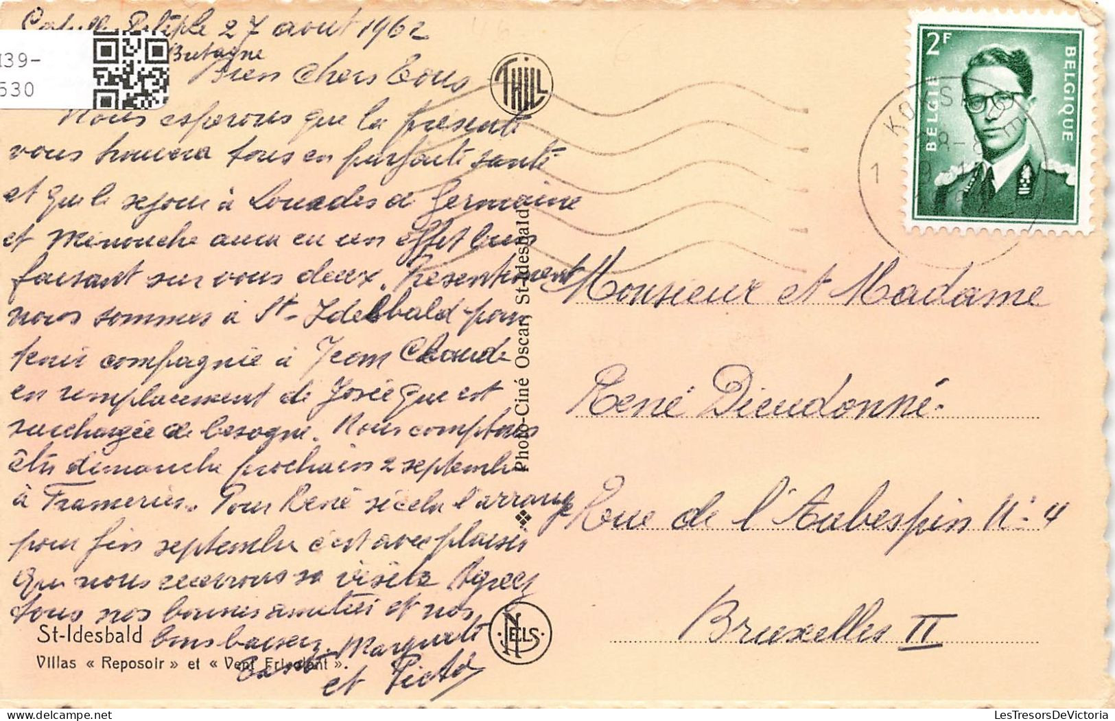 BELGIQUE - St Idesbald - Vue Générale Des Villas "reposoir" Et "vent Frivolant" - Carte Postale Ancienne - Koksijde