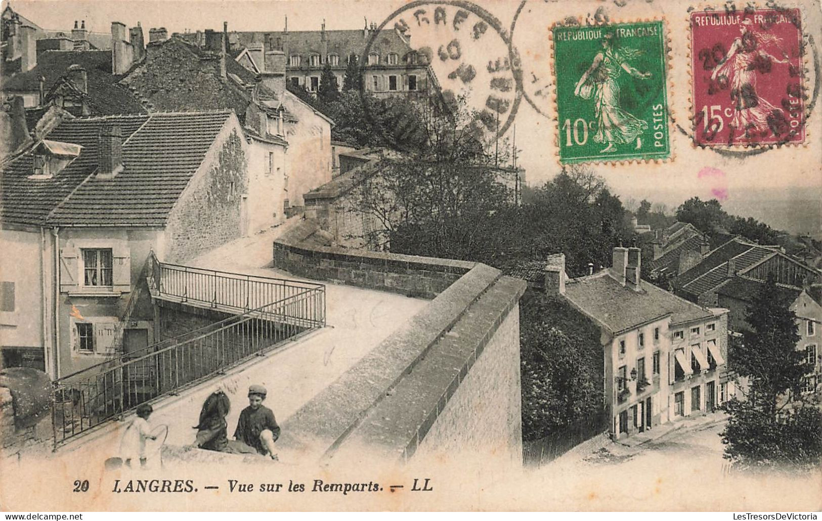 FRANCE - Langres - Vue Générale Sur Les Remparts - L L - Carte Postale Ancienne - Langres