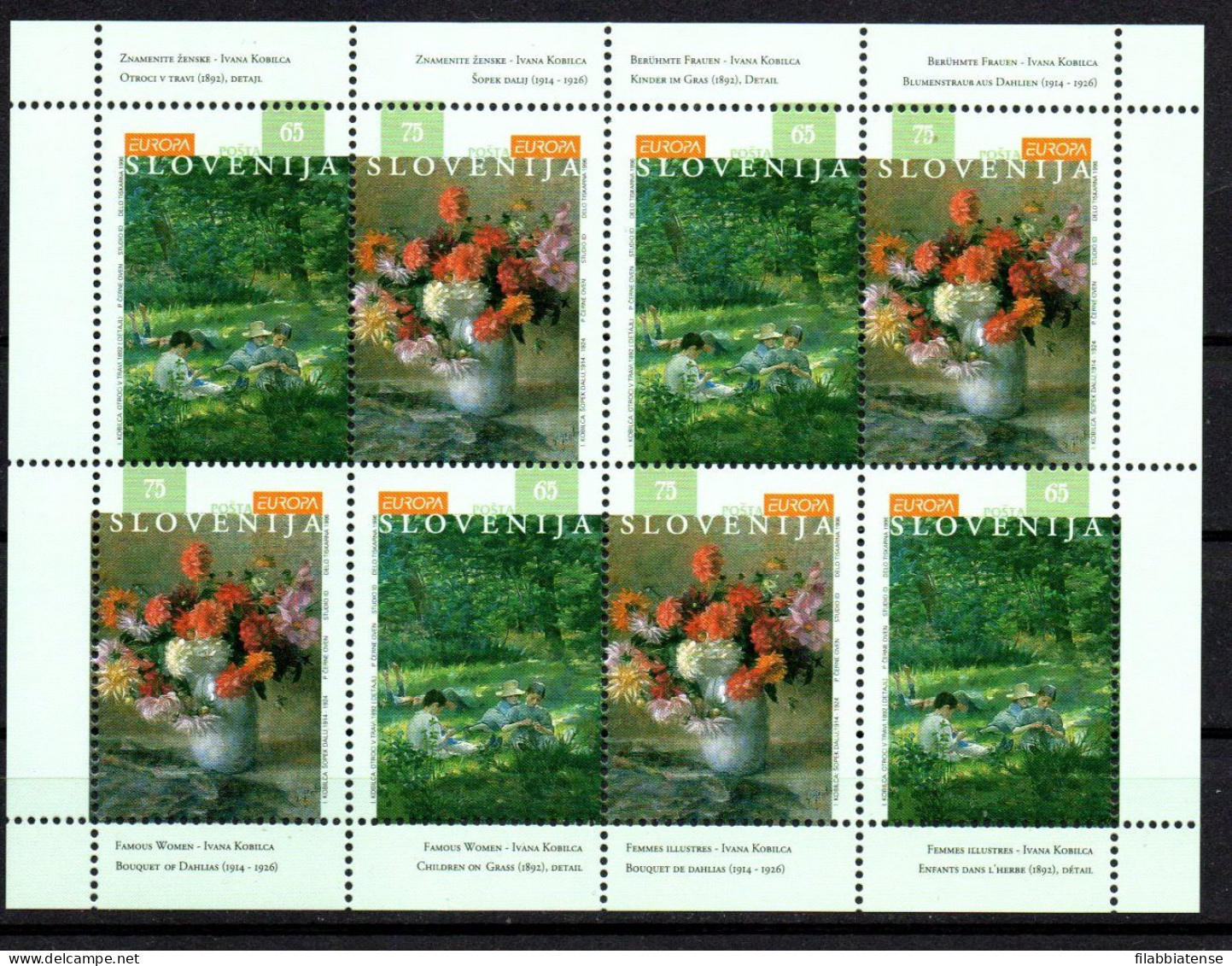 1996 - Slovenia 134/35 Europa - Minifoglio     --------- - 1996