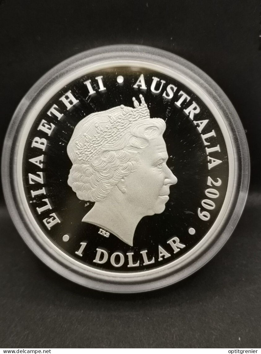 1 DOLLAR ARGENT 2009 COUPE DU MONDE FOOTBALL 2010 FIFA AUSTRALIE 1 OZ 999 7143EX - Collections