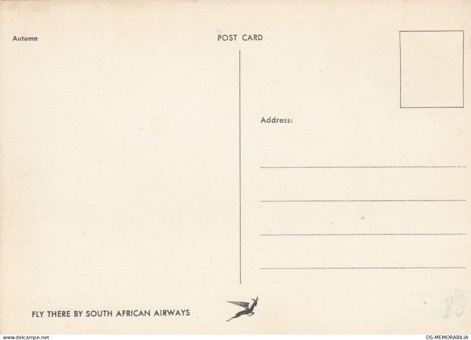 GOLF Course South Africa South African Airways Airline Issue Postcard - Golf