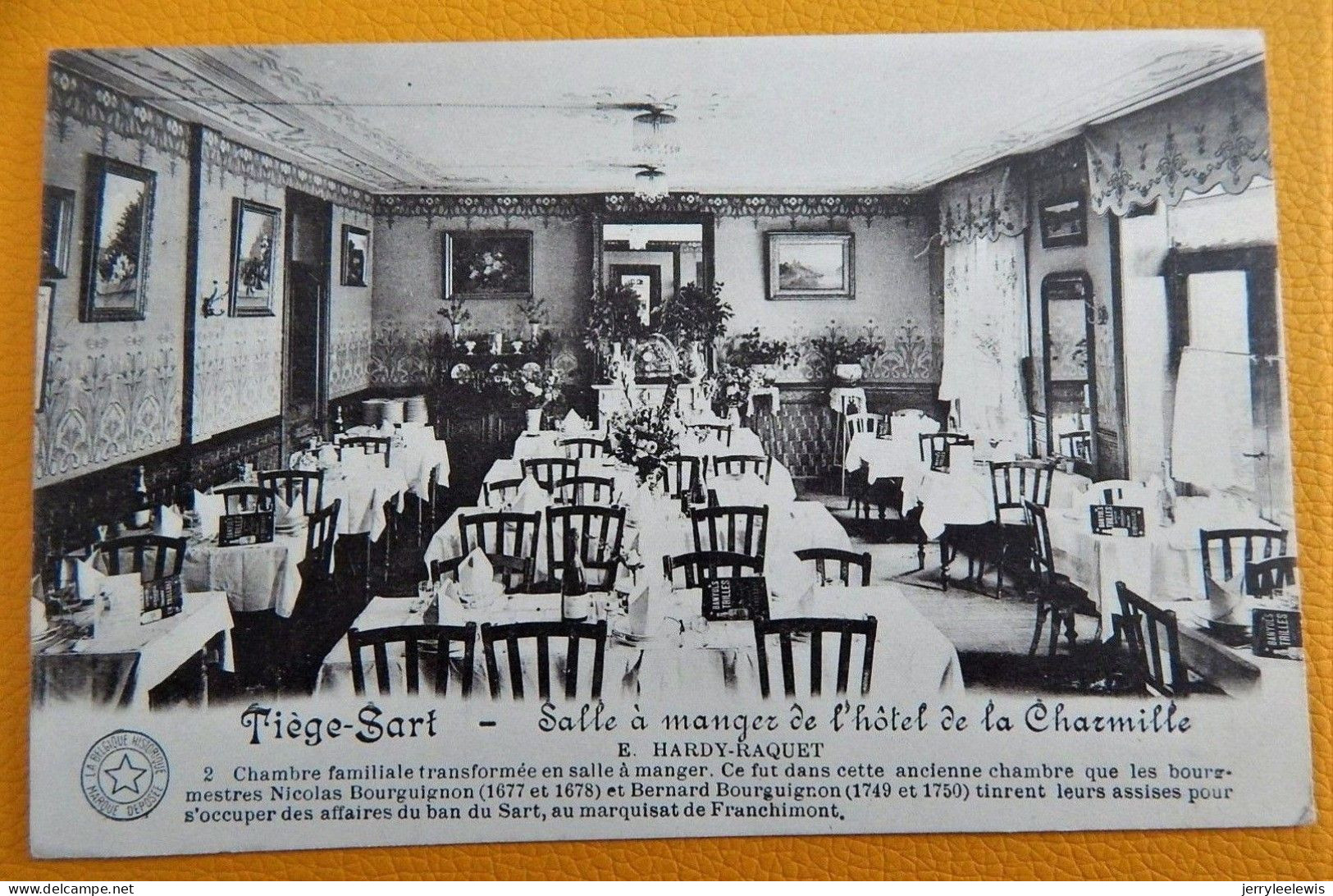 TIEGE-SART  -  Salle à Manger De L'Hôtel De La Charmille - Jalhay