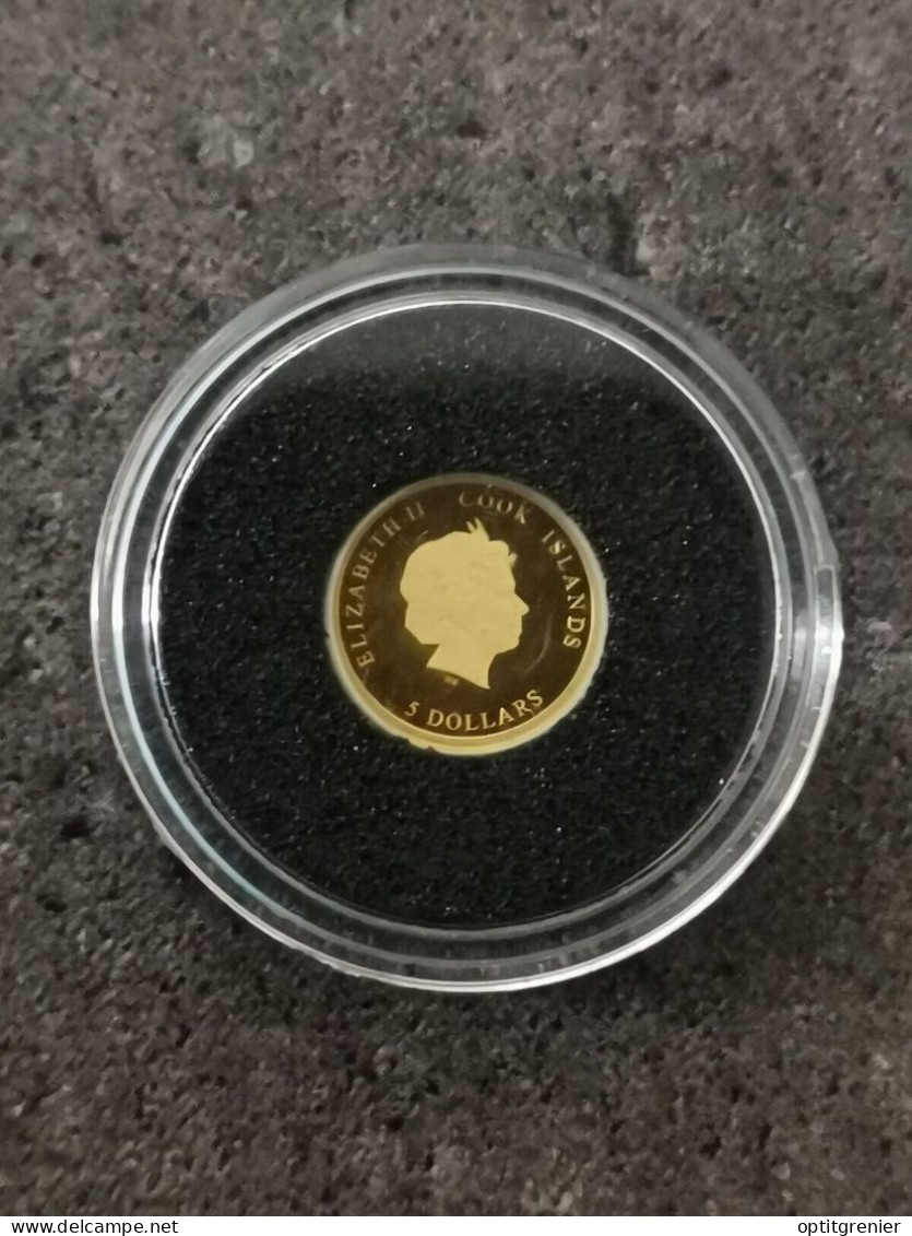 5 DOLLARS OR 999 2018 CENTENAIRE WW1 COOK ISLAND / GOLD / 0.311g 10000 Ex. - Cookeilanden