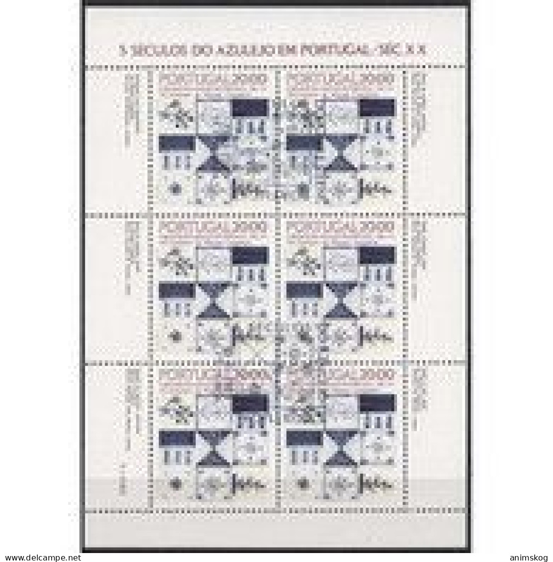 Portugal 1985**, KB Azulejos, Kaktus Opuntia / Portugal 1985, MNH, MS Azulejos, Cactus Opuntia - Sukkulenten