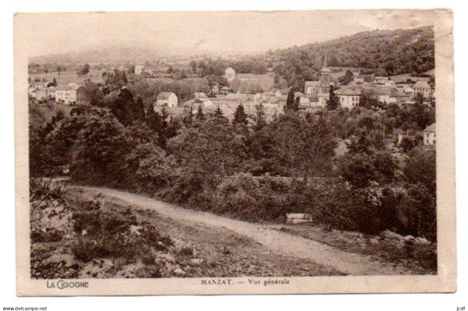 63 MANZAT Vue Générale - Edit La Cigogne - 1940 - Village - Eglise - Env Volvic Chatel Guyon Riom Clermont Ferrand - Manzat