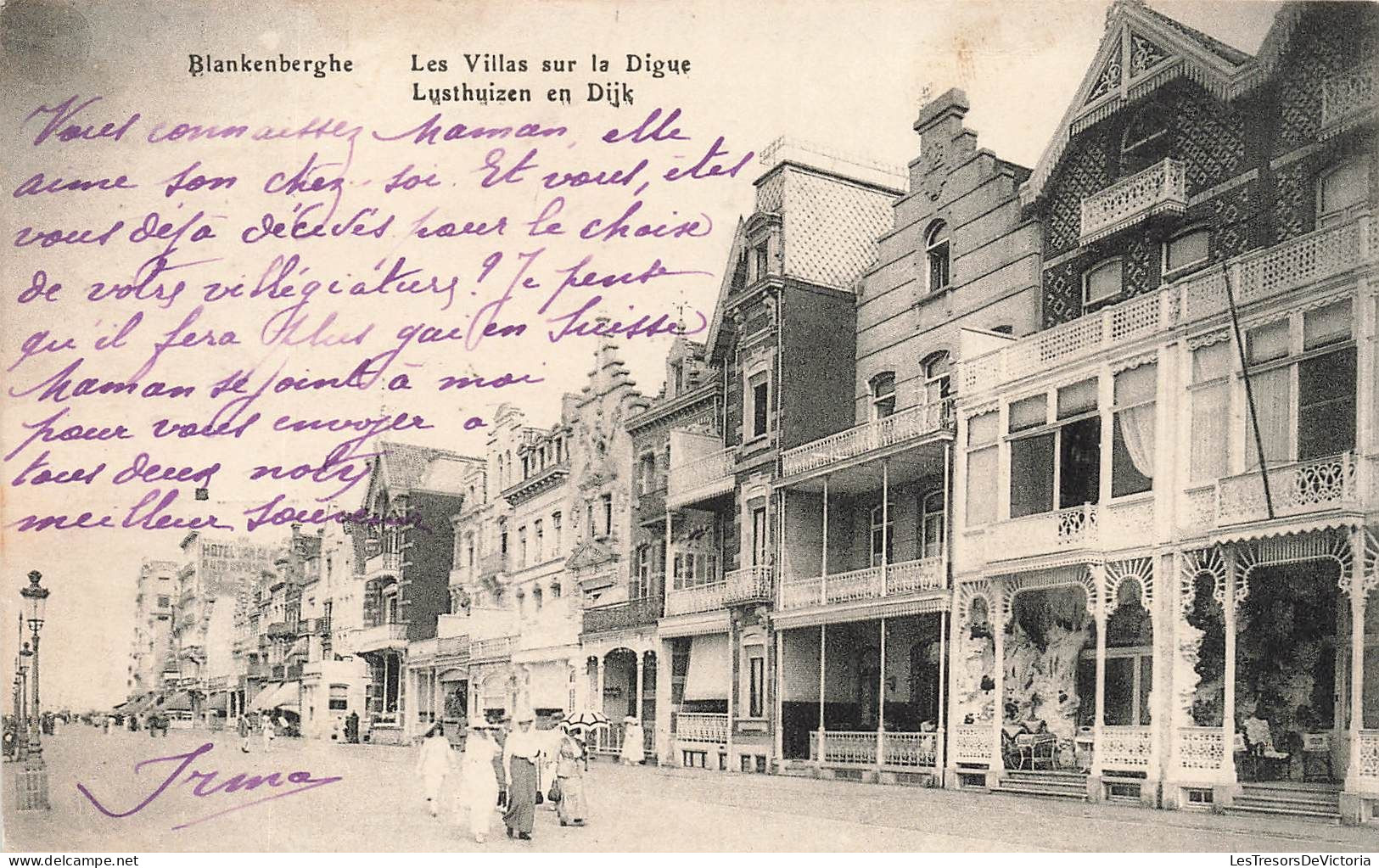 BELGIQUE - Blankenberghe - Vue Générale Des Villas Sur La Digue - Carte Postale Ancienne - Blankenberge