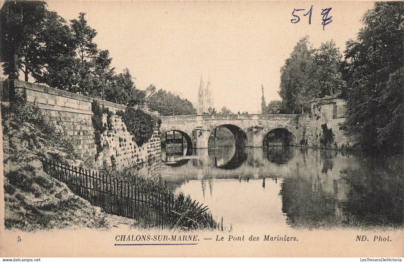 FRANCE - Chalons Sur Marne - Vue Générale - Le Pont Des Mariniers - Carte Postale Ancienne - Châtillon-sur-Marne