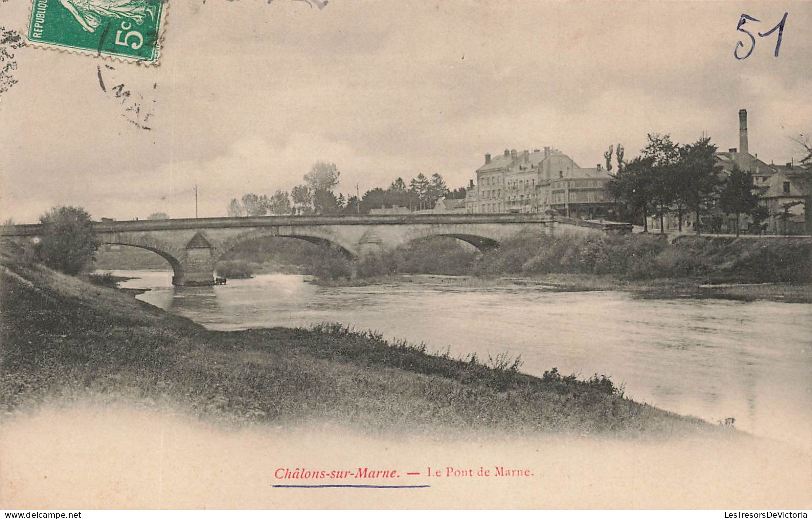 FRANCE - Chalons Sur Marne - Vue Générale - Le Pont De Marne- Carte Postale Ancienne - Châtillon-sur-Marne