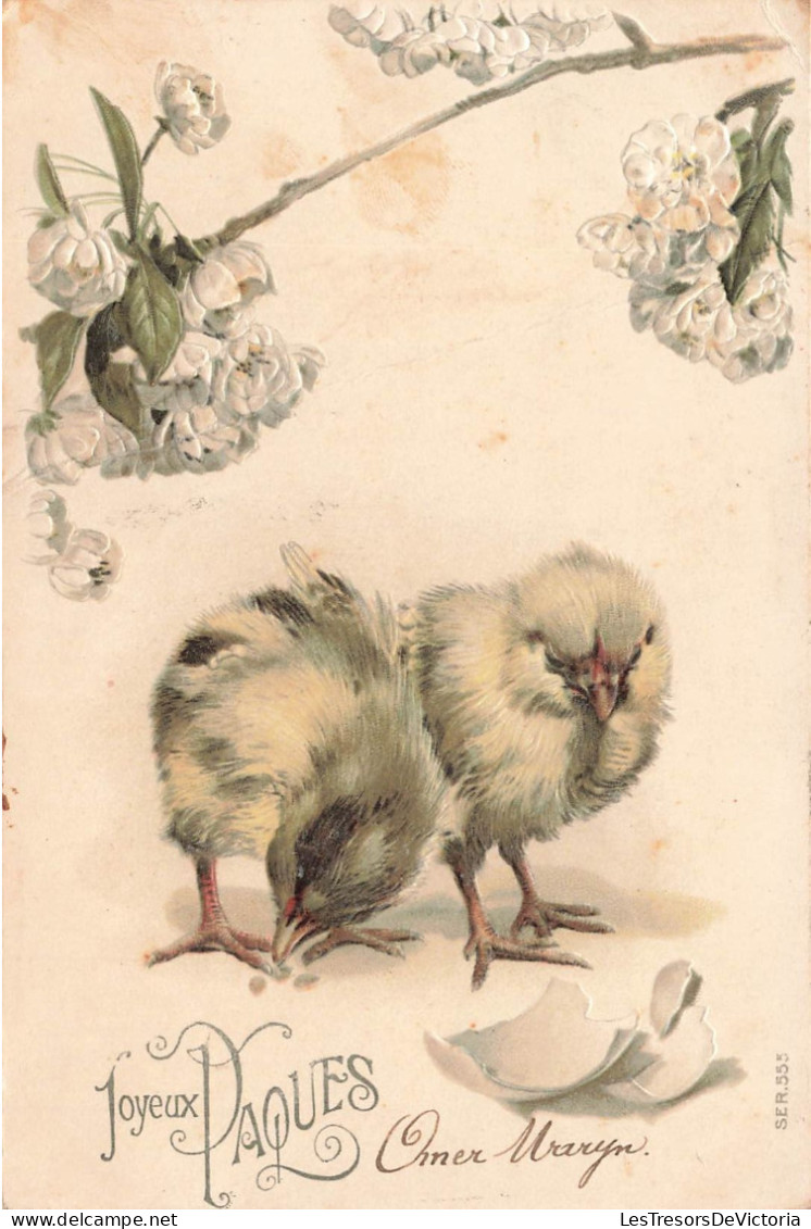 FETES ET VOEUX - Pâques - Deux Poussins Sortant De Leurs Coquilles - Colorisé - Carte Postale Ancienne - Ostern