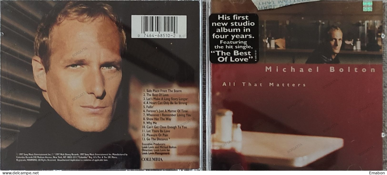 BORGATTA - R&B SOUL - Cd  MICHAEL BOLTON - ALL THAT MATTERS -  COLUMBIA/SONY 1997 -  USATO In Buono Stato - Soul - R&B