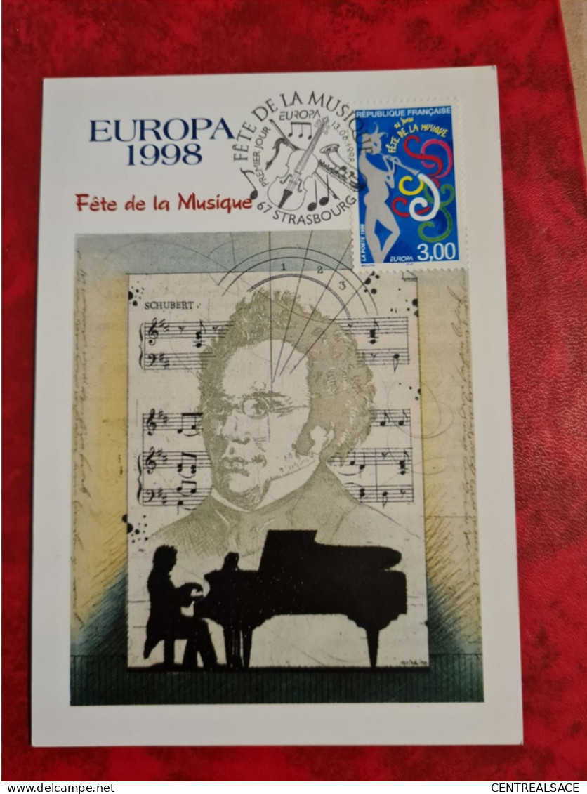 Lettre / Carte 1998 STRASBOURG FETE DE LA MUSIQUE EUROPA - Autres & Non Classés