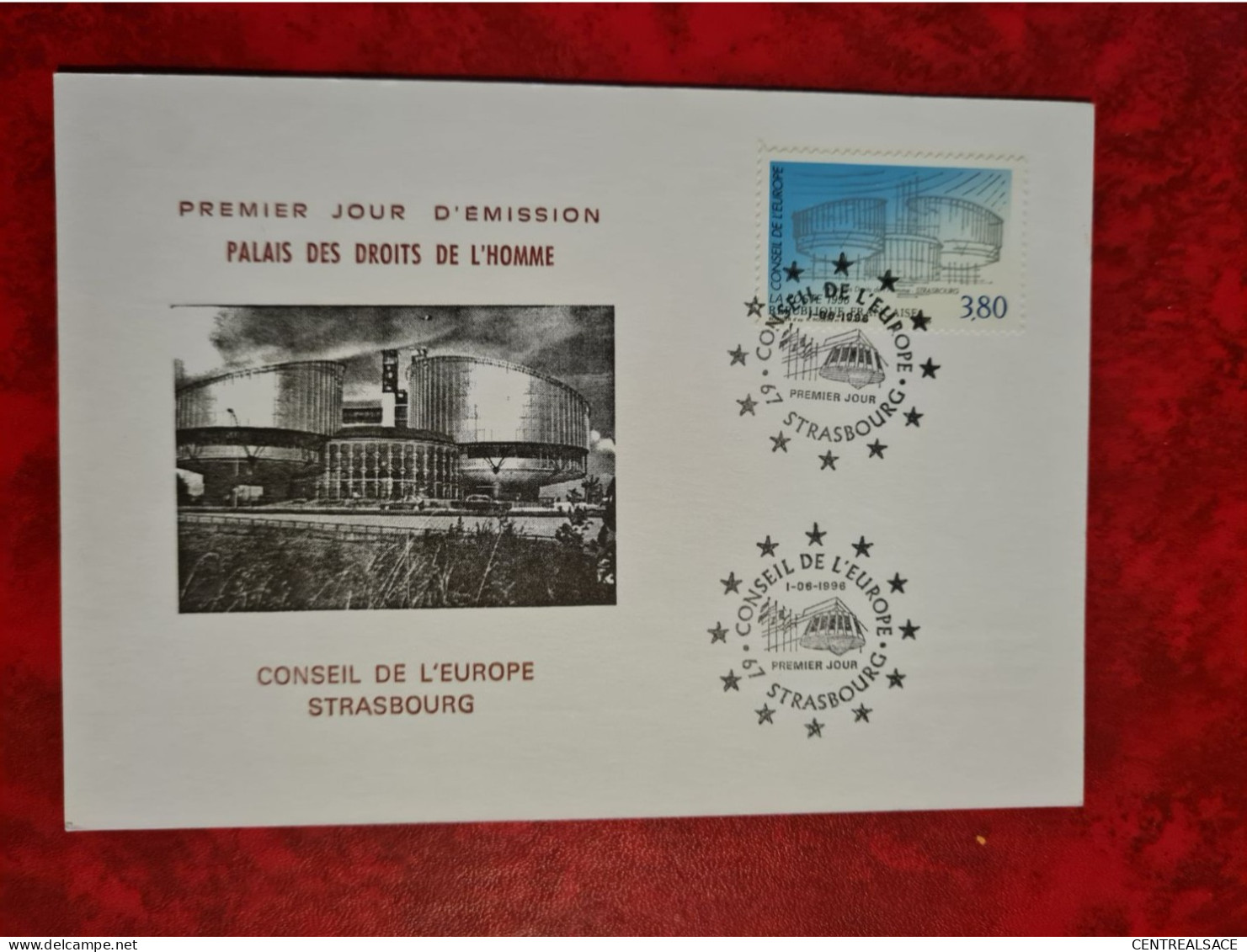 Lettre / Carte 1998 STRASBOURG FDC CONSEIL DE L'EUROPE PALAIS DES DROITS DE L'HOMME - Other & Unclassified