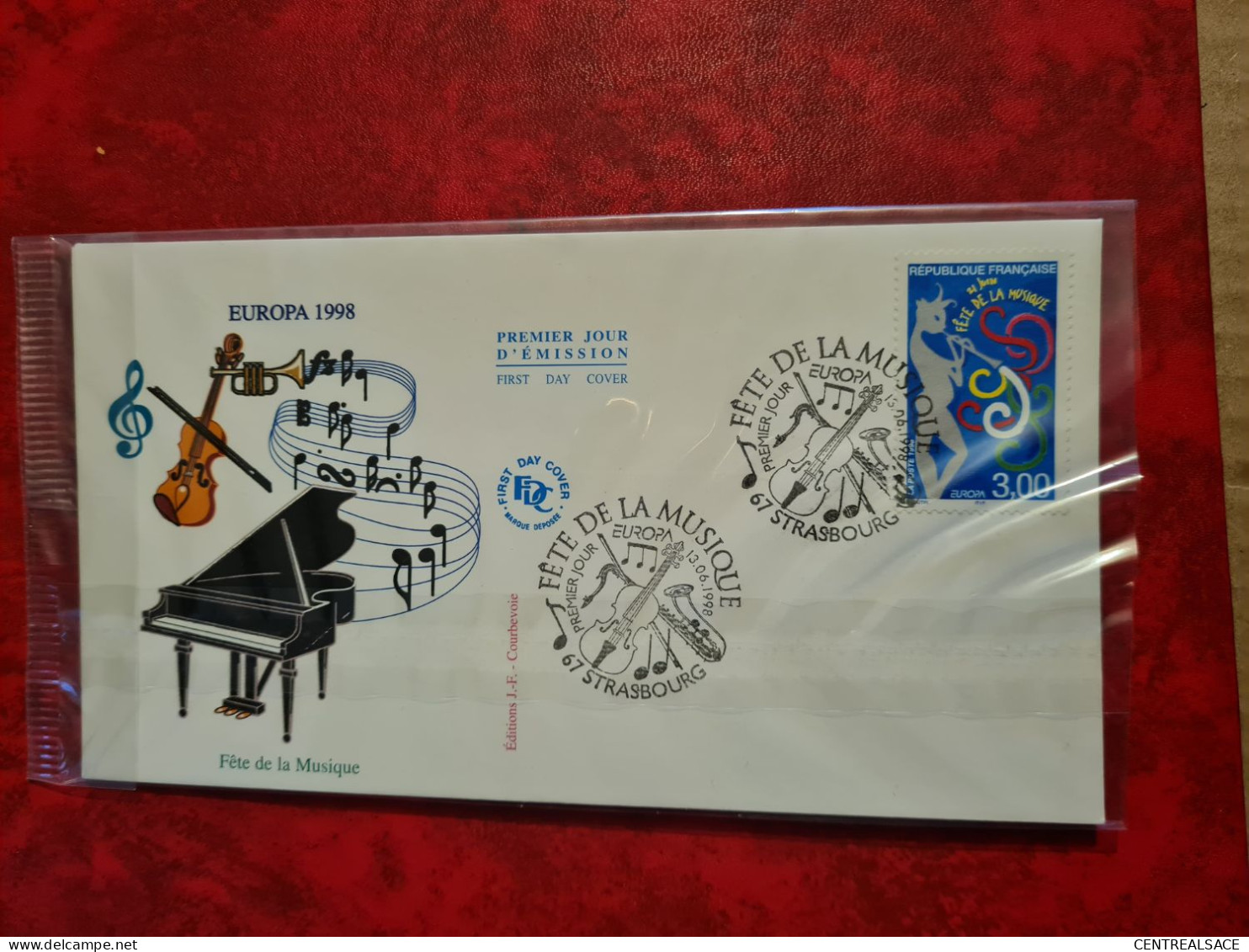 Lettre / Carte 1998 STRASBOURG FETE DE LA MUSIQUE EUROPA - Autres & Non Classés