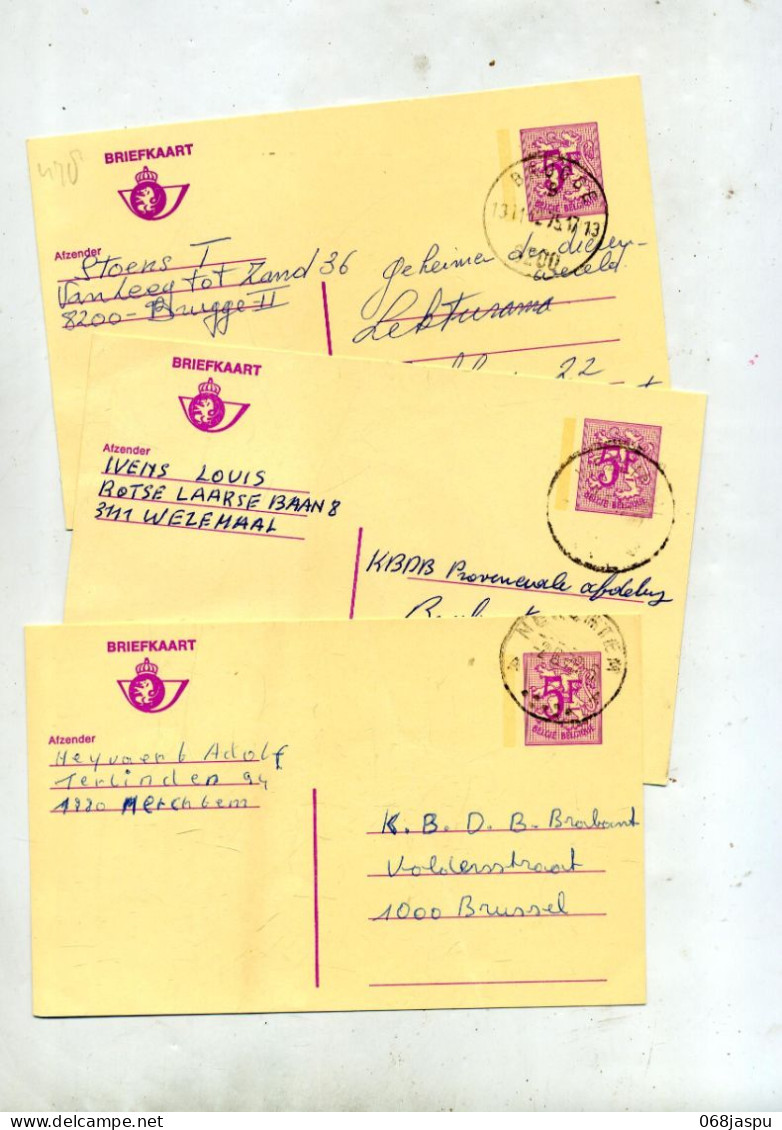 Lot  14 Carte Postale Armorie Lion Cachet Flamme Tarif à Voir - Tarjetas 1951-..
