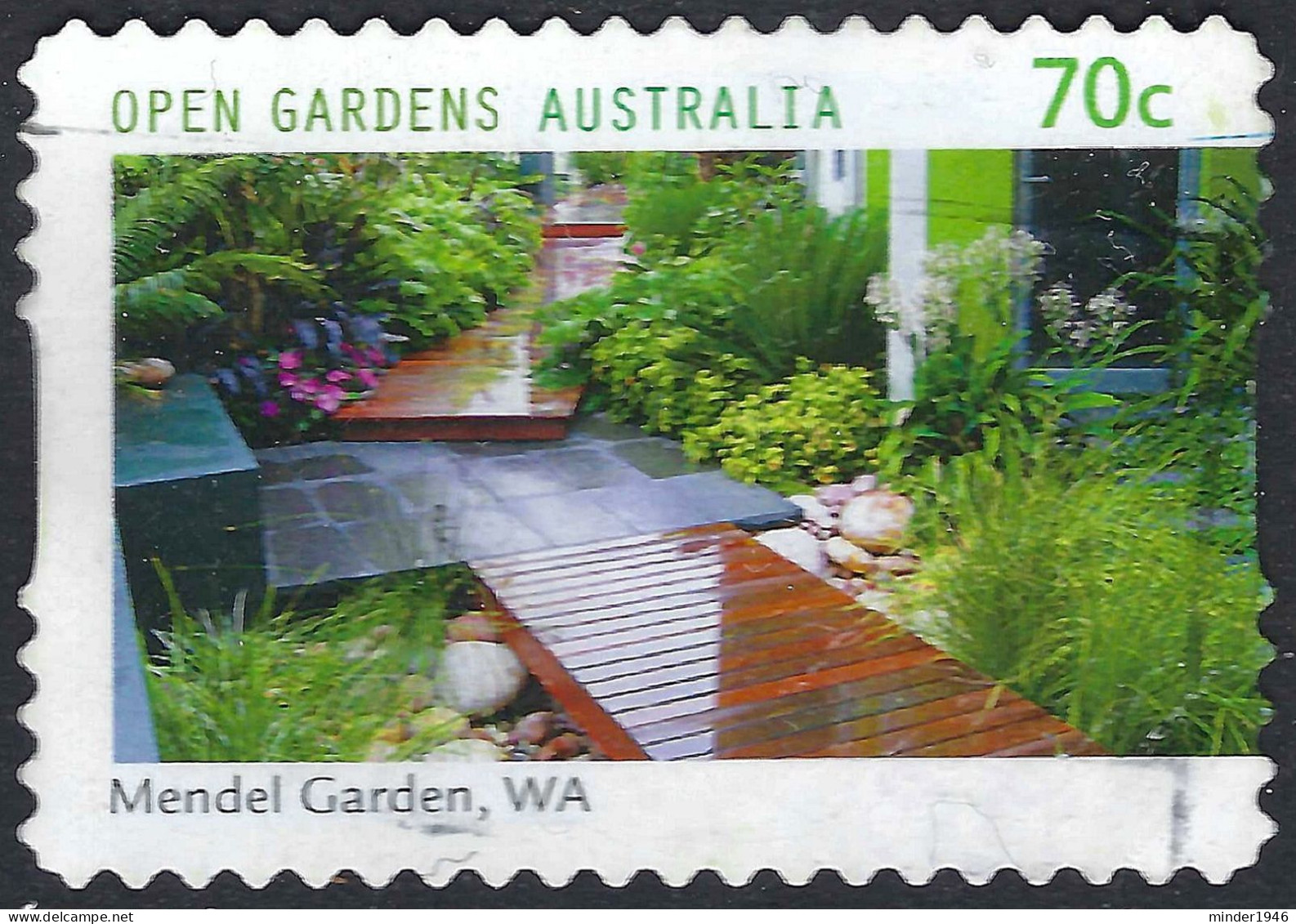 AUSTRALIA 2014 QEII 70c Multicoloured, Open Gardens-Mendal Garden WA Self Adhesive Stamps FU - Usados