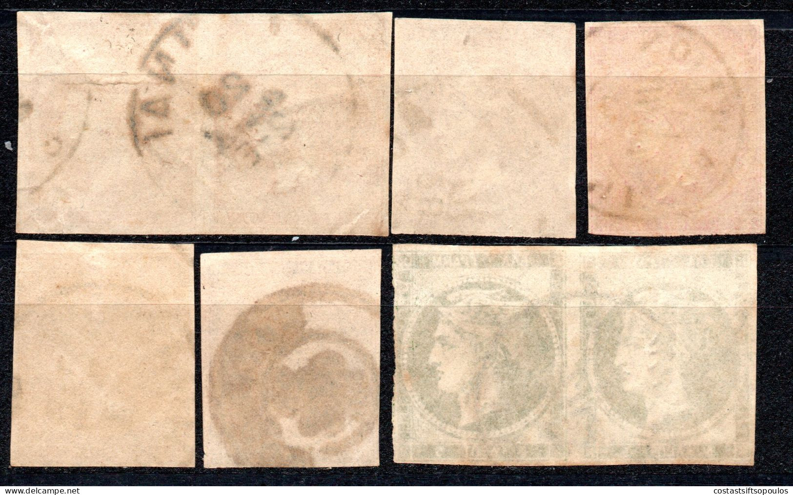 2472. GREECE  LARGE HERMES HEAD 8  STAMPS LOT - Oblitérés