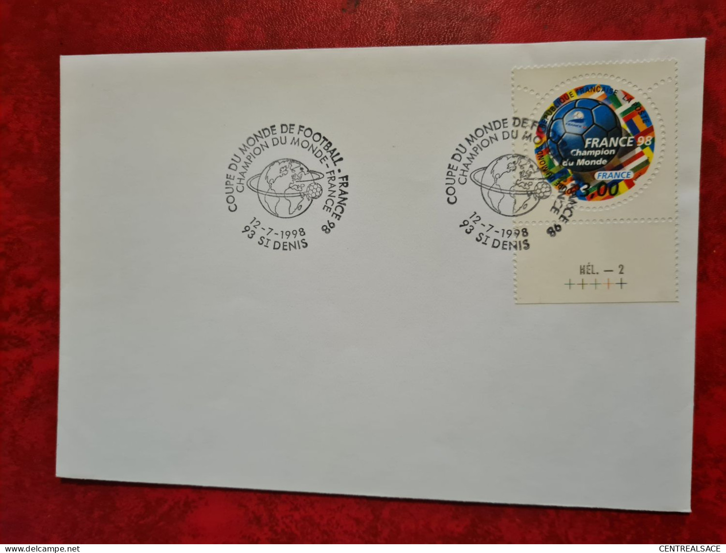 Lettre / Carte 1998 ST DENIS COUPE DU MONDE DE FOOTBALL - Altri & Non Classificati