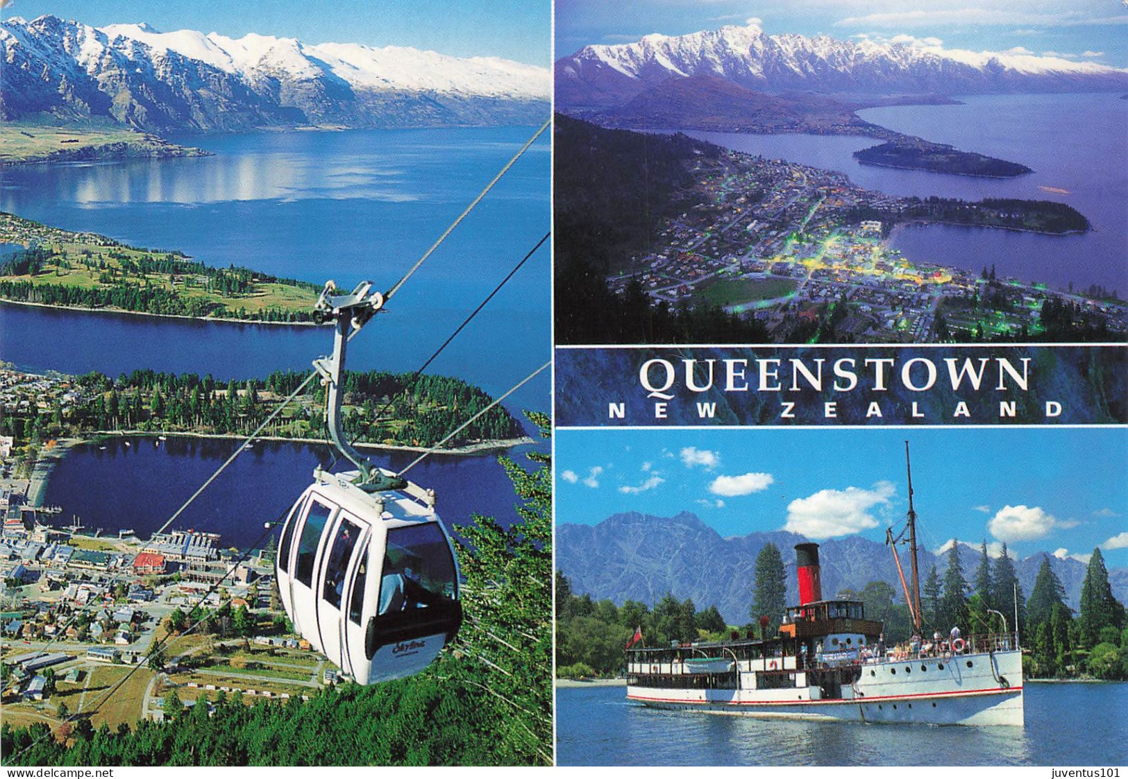 CPSM Australia-Queenstown And Gondola-Multivues-Beau Timbre      L2637 - Altri & Non Classificati