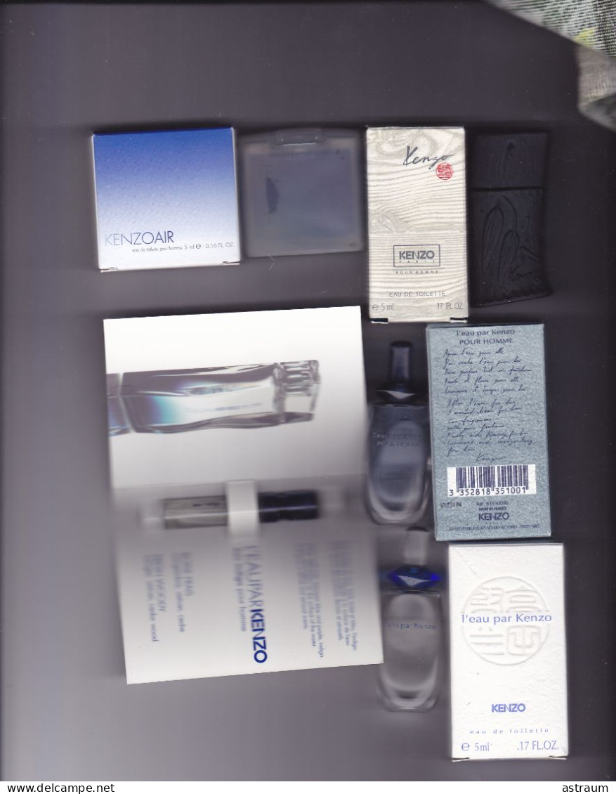 Lot 5 Miniature De Parfum - Kenzo -EDT- Voir Descriptif Ci Dessous - Miniatures Hommes (avec Boite)