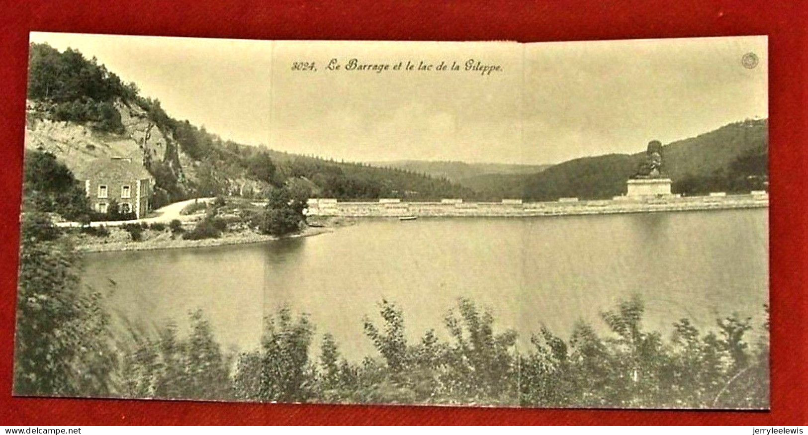 LA GILEPPE -  BARRAGE - Tryptique  : Le Barrage Et Le Lac De La Gileppe   -  1913  - - Gileppe (Barrage)