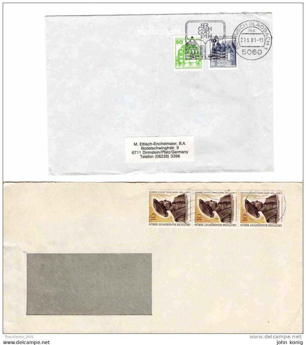 2 X Lettera - Cover - Briefe - Germania - Germany - Deutsche - 1981-1990