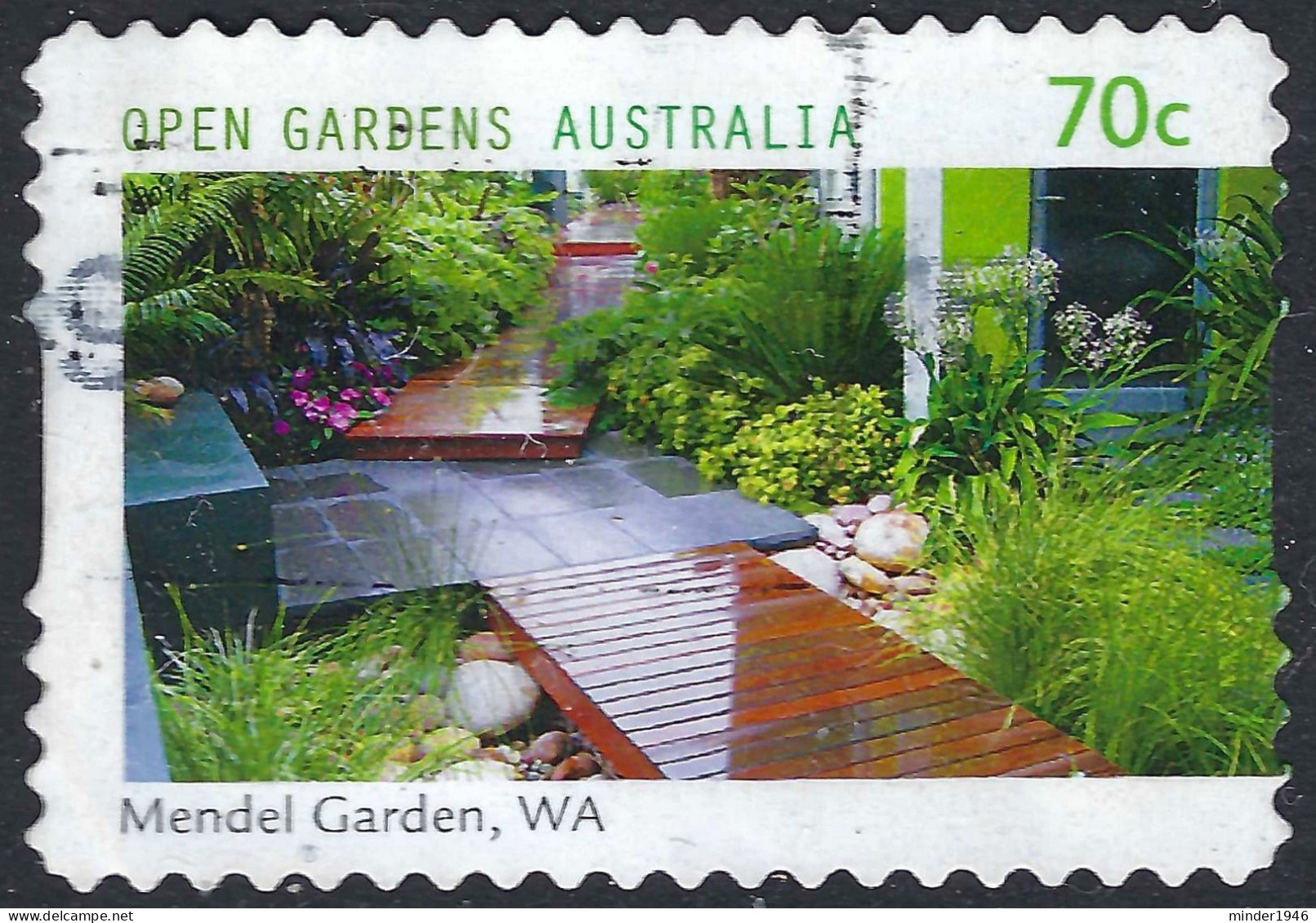 AUSTRALIA 2014 QEII 70c Multicoloured, Open Gardens-Mendal Garden WA Self Adhesive Stamps FU - Used Stamps