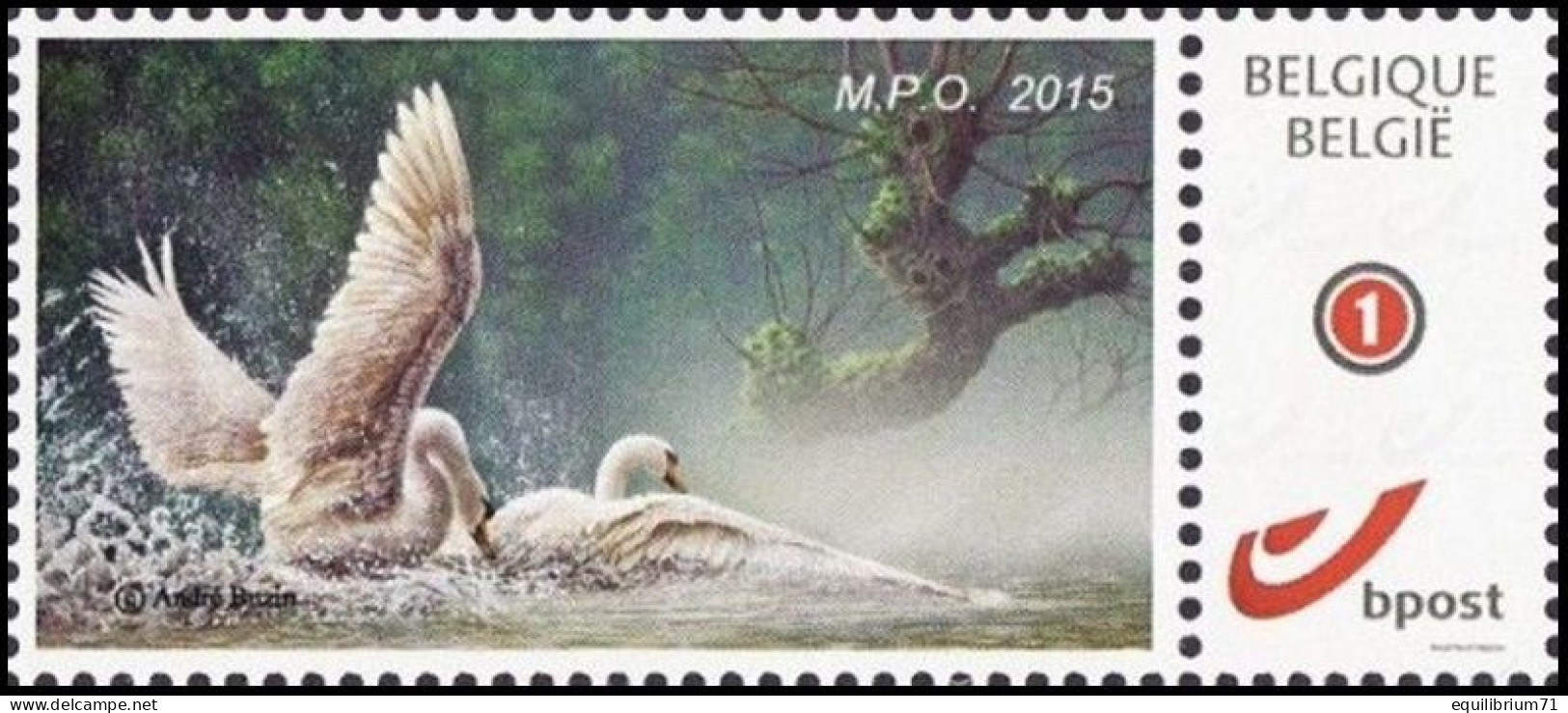 DUOSTAMP**/ MYSTAMP** - MPO - BUZIN - Cygne / Zwan / Schwan / Swan - Zwanen