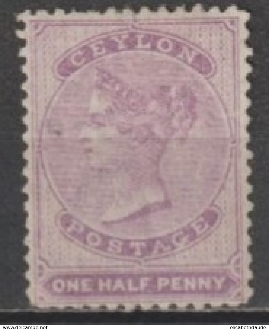 CEYLON - 1863 - YVERT N° 43 (*) NEUF SANS GOMME - COTE = (40) EUR. - Ceylon (...-1947)