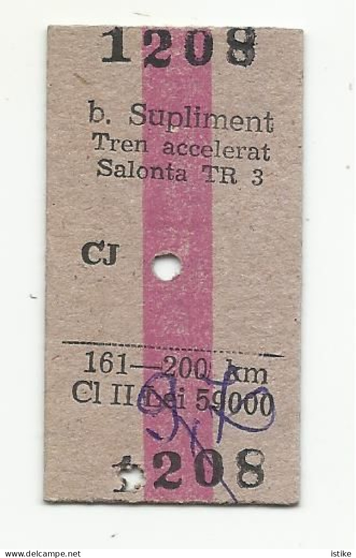 Romania, Train Ticket, Cluj - Salonta,  2007. - Europe