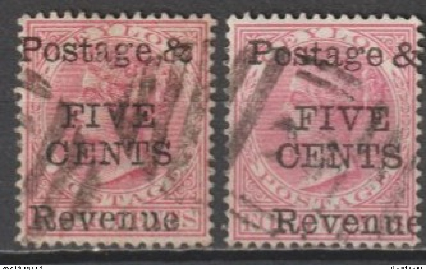 CEYLON - 1885 - YVERT N° 93/94 OBLITERES - COTE = 254.5 EUR. - Ceylon (...-1947)