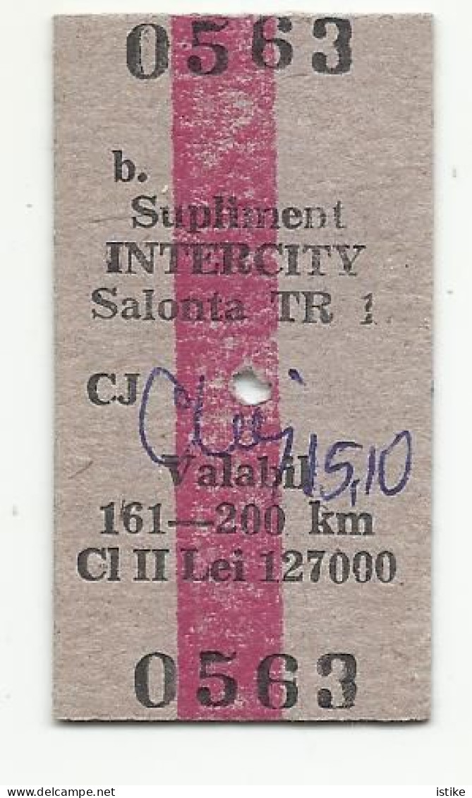 Romania, Intercity Ticket, Cluj - Salonta,  2005. - Europe