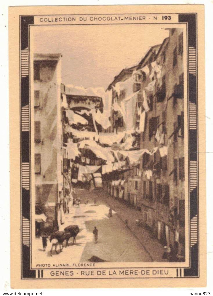 IMAGE CHROMO CHOCOLAT MENIER RIALTA N° 193 ITALIE GÊNES GENOVA LIGURIE RUE DE LA MERE DE DIEU TOURISME - Menier