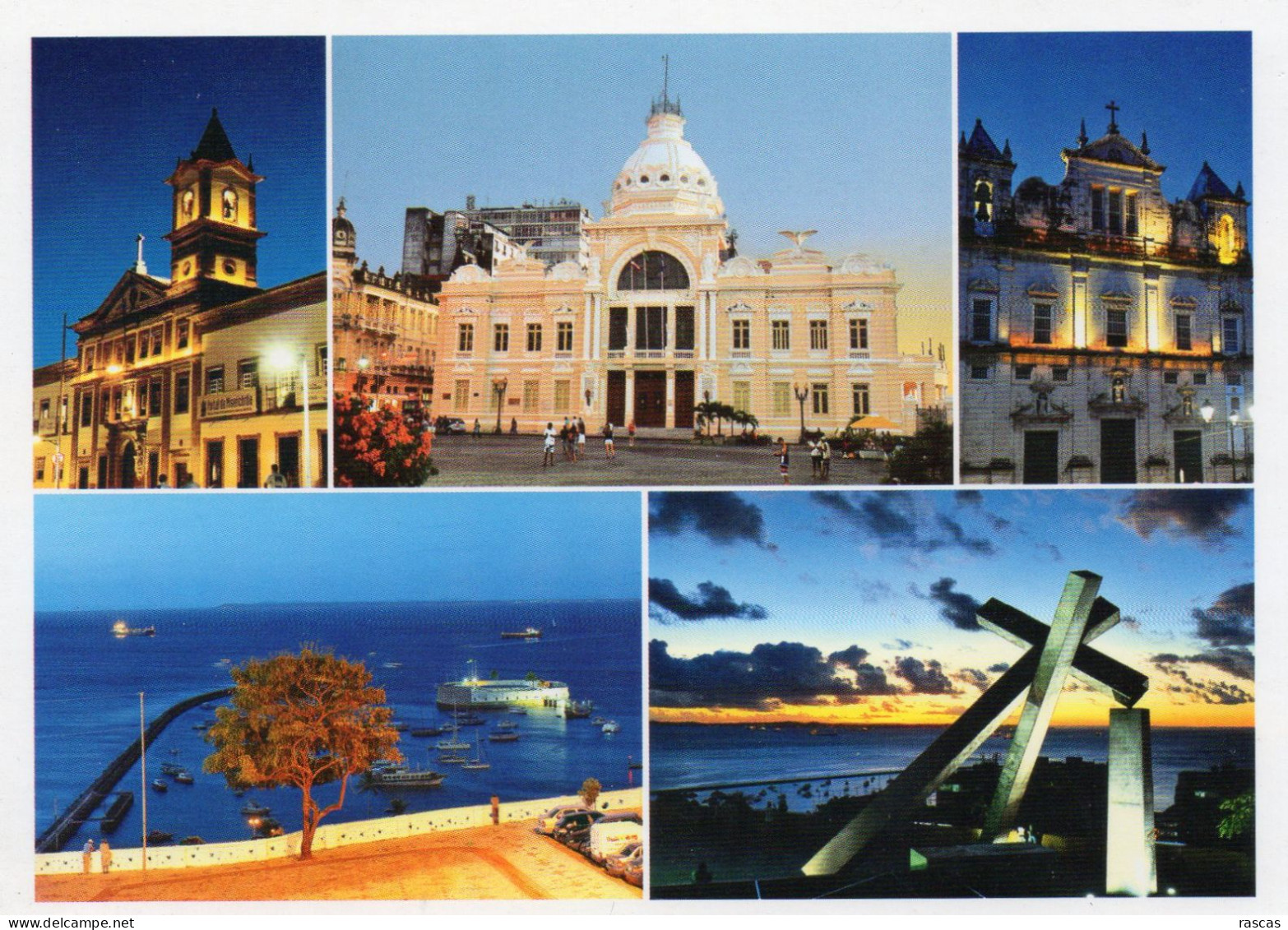 CPM - J - BRESIL - SALVADOR DE BAHIA - IGREJA DE MISERICORDIA - PALACIO RIO BRANCO - CATEDRAL DE SE - FORTE SAO MARCELO - Salvador De Bahia