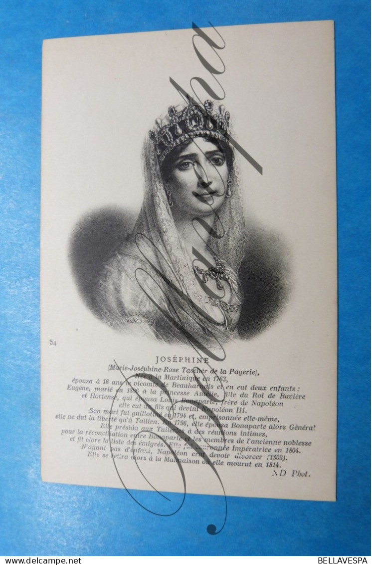 Beroemde historische  personen lot x 12 cpa postkaarten/cartes postales Femmes Hommes  Historique N.D. Phot.