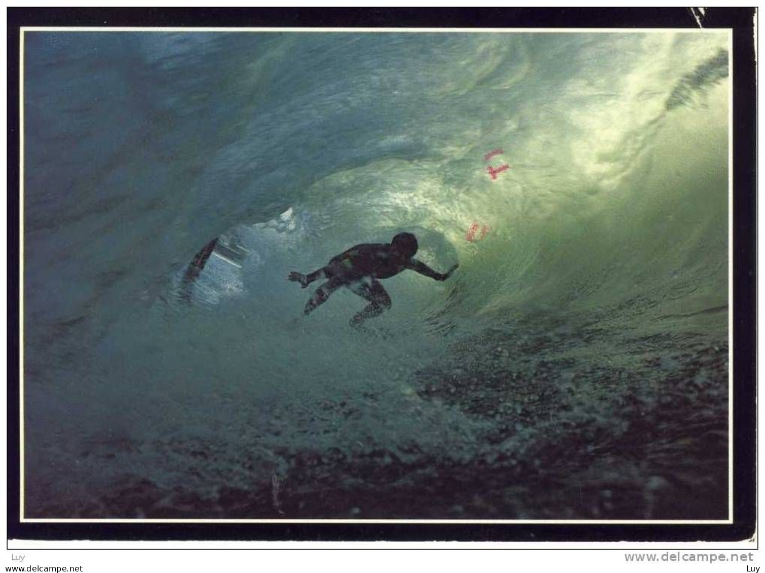 Fine Surfing On California's Coastal Heart, In The Pipe,   Nice Stamp - Water-skiing