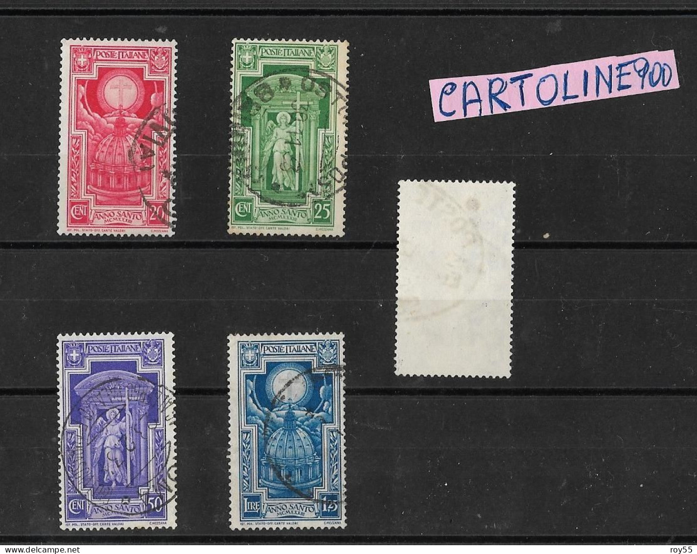 Francobolli Stamps Francobollo Stamp Regno D'italia V.e.III Anno Santo 1933 (S.68 Sassone 5 Val.no P.A. (v.retro) - Afgestempeld