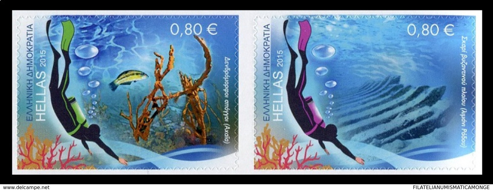 Grecia 2015 Correo 2781/82 Turismo - Adh. De Carnet (2v)  **/MNH - Neufs